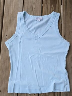 Michael Stars Pale Blue V-Neck Tank